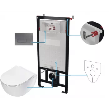 DEANTE 6-in-1 paslėptas tualeto komplektas