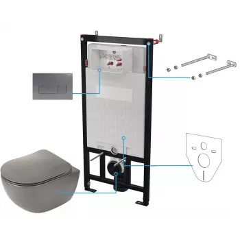 DEANTE 6-in-1 paslėptas tualeto komplektas