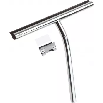DEANTE ADI_031K profesionalus langų valytuvas su pakabinimo kilpa, 35 cm, nerūdijantis plienas ir natūrali guma, ergonomiška PP rankena, mėlyna/pilka