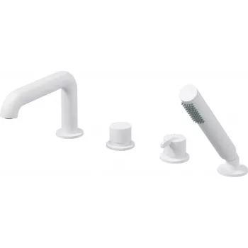 DEANTE Arnika 4-Hole Bath Mixer with Shower Set Chrome Brass