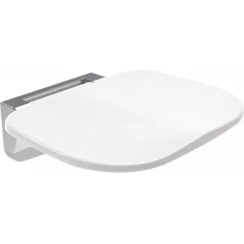 DEANTE sulankstoma sieninė sėdynė - balta, 150 kg apkrova, ABS plastikas ir aliuminis