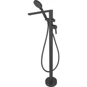 DEANTE Freestanding Bathtub Mixer with Shower Set - Arnika Series, Black Matte