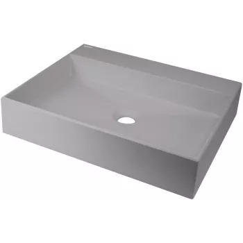 DEANTE Granite Composite Countertop Washbasin with Drainer - 500x400 mm Graphite Black