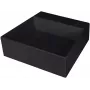 DEANTE Granito kompozito virtuvės kriauklė su čiaupo anga, juoda, 45 cm minimalus spintelės plotis