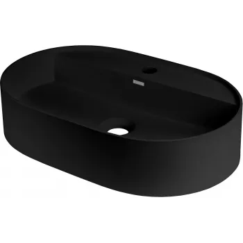 DEANTE Granite Countertop Washbasin with Faucet Island - Oval - Black
