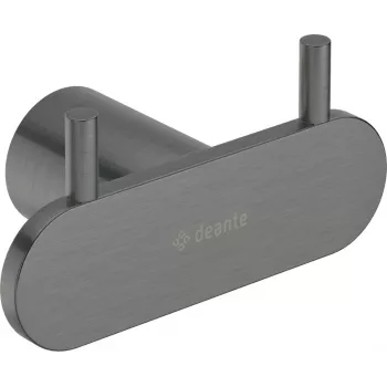 DEANTE Moza Double Hook Polished Chrome Brass Wall-Mounted Bathroom Hook