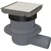DEANTE Point Drain - Reversible nerūdijančio plieno dušo kanalizacijos grotelės 150x150mm