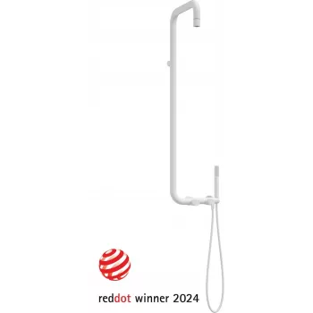 DEANTE Rain Shower su maišytuvu - Chromuotas, 250mm apvalus lietaus dušas, 3 funkcijų rankinis dušas, montuojamas ant sienos