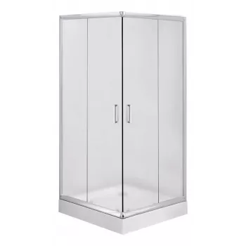 DEANTE KYC 642K Kvadratinis Dušo Kampas 80x80 cm Su Dvigubomis Stumdomomis Durimis, Chromuotas
