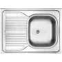 DEANTE Stainless Steel 1-Bowl Inset Kitchen Sink with Left Drainer, 780x435 mm