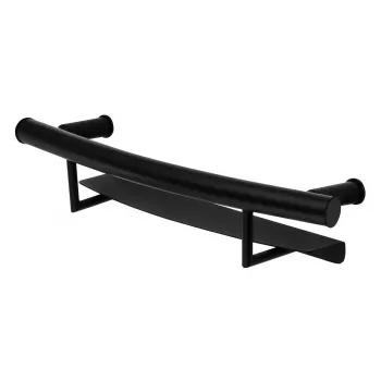 DEANTE Wall Mount with Shelf - 2in1 Full Motion TV Mount, 32-65 col., juodas, grūdinto stiklo lentyna, 35 kg talpa