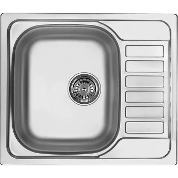 DEANTE ZEO 311A Nerūdijančio plieno kriauklė su 1 dubeniu ir džiovykla, AISI 304, satino apdaila, įstatoma, 780x435 mm