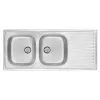 DEANTE ZEU 3210 2-Bowl Stainless Steel Kitchen Sink with Drainer