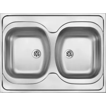 DEANTE ZM6 3200 2-Bowl Stainless Steel Overlay Sink 800x600 mm