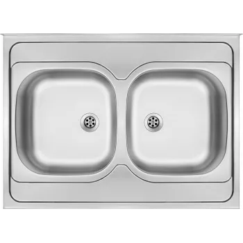 DEANTE ZM6 320N 2-Bowl Stainless Steel Overlay Sink 800x600 mm