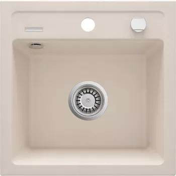 DEANTE ZQZ 5103 1-Bowl Granite Sink Black with Integrated Drainer