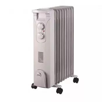 DEDRA DA-J2052F 2000W alyvos radiatorius, 9 sekcijų, baltas