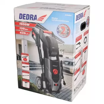 DEDRA DED8821 2100W aukšto slėgio plovimo įrenginys 150 bar su turbo antgaliu, 450 l/val., Auto Stop, ploviklio talpa