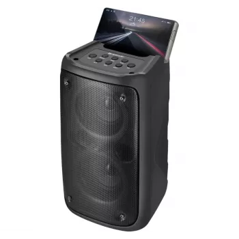 Defender Boomer 20 belaidis garsiakalbis 20W su šviesomis, FM, USB, AUX, mikrofono įvestimi