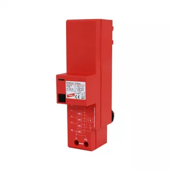 DEHN DSH ZP B TT 255 Kombinuotasis apsaugos nuo viršįtampių įrenginys 1+2 tipas DEHNshield ZP Basic TN-S / TT sistemoms, 230/400 V AC, 255 V UC, 3+1 grandinė, montavimui ant DIN bėgelio, raudonas