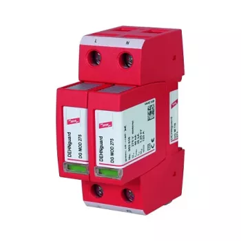 DEHN + SOEHNE DEHNguard M TN275 apsaugos nuo viršįtampių įtaisas, 2 tipas, 275 V, 20 kA, DIN bėgelis, raudonas (952200)
