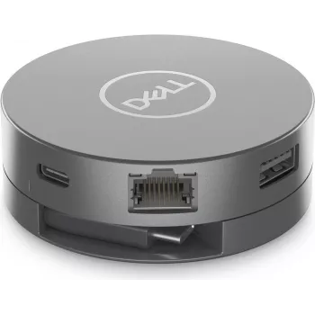 Dell 6-in-1 USB-C daugiafunkcis adapteris DA305Z - HDMI, DisplayPort, VGA, USB-A, USB-C PD, Gigabit Ethernet