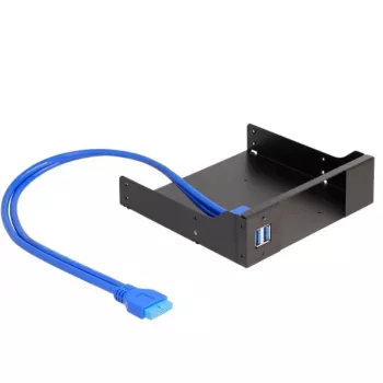 Delock 5.25 colio metalinis tvirtinimo rėmas plonojo lizdo mobilaus stovo su USB 5 Gbps (18006)