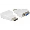 DELOCK Adapter DisplayPort 1.1 Male to VGA Female White