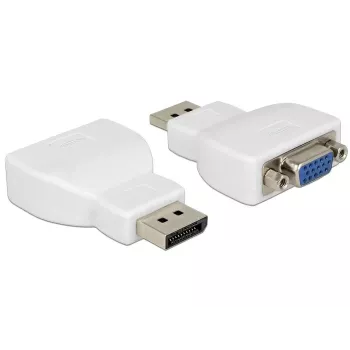 DELOCK Adapter DisplayPort 1.1 Male to VGA Female White