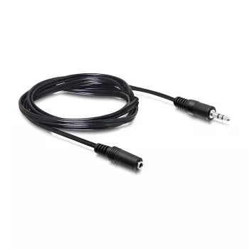 DELOCK Audio ilginimo kabelis 3,5 mm lizdas vyriškas į moterišką 3 m juodas