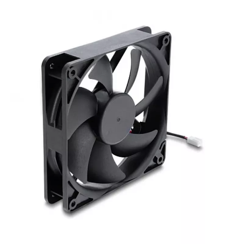 Delock ašinis ventiliatorius 48 V DC 120 x 120 x 25 mm, 2 kontaktų jungtis, juodas