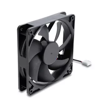 Delock ašinis ventiliatorius 48 V DC, 120 x 120 x 25 mm, 4 kontaktų PWM, juodas