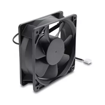 Delock Ašinis Ventiliatorius 48V DC, 120x120x38mm, 4-Pin PWM, Rutulinis Guolis, 3000 RPM, 170 m³/h, Juoda
