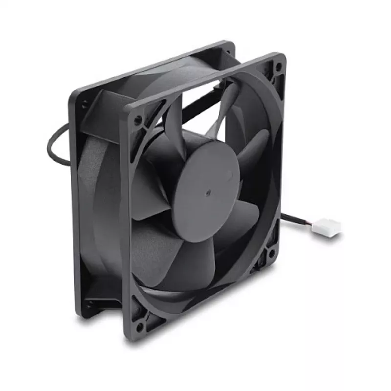 Delock Ašinis Ventiliatorius 48V DC, 120x120x38mm, 4-Pin PWM, Rutulinis Guolis, 3000 RPM, 170 m³/h, Juoda