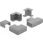 Delock 22110 kabelių kanalo jungtis 40 x 19 mm latakui, 5 dalių rinkinys, pilka