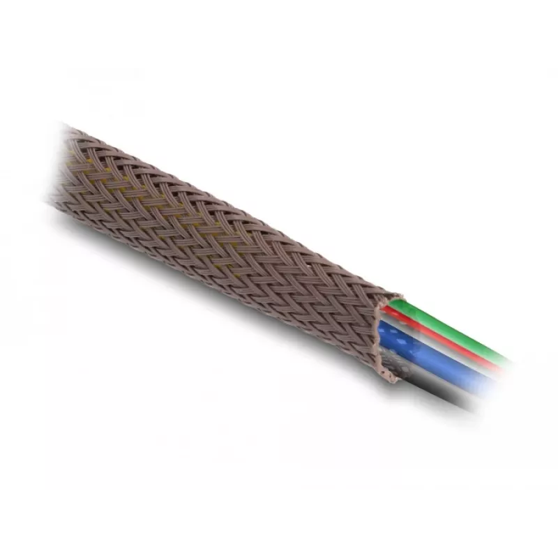 Delock kabelių tvarkymo įvorė, 12 mm, pinta, atspari graužikams, tampri, 5 m, ruda