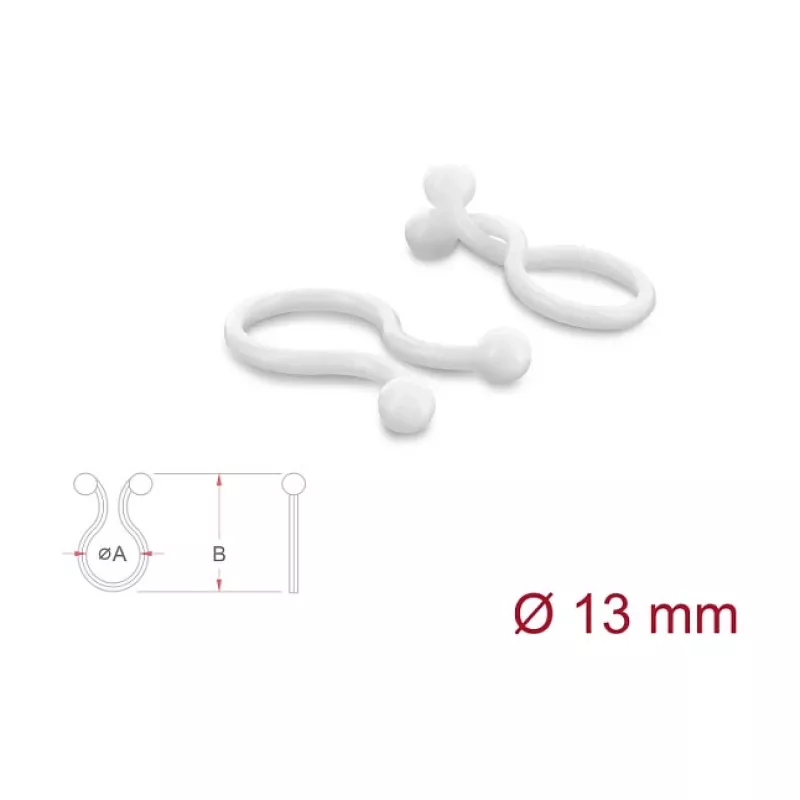 Delock kabelių spiralinė juosta 13 mm skaidri, 10 m, 100 vnt.