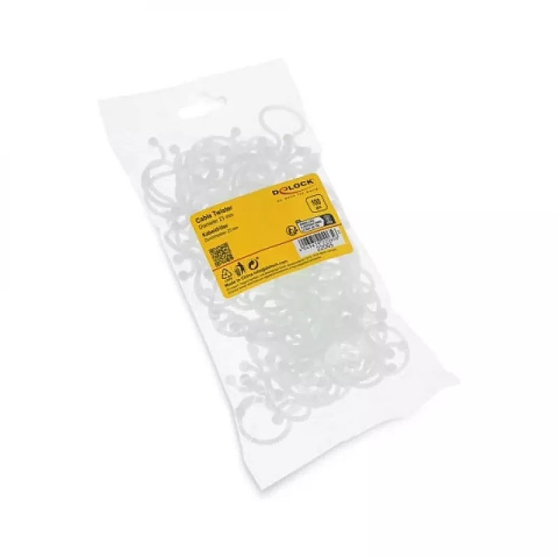 Delock kabelių spiralinė apvija Ø 23 mm permatoma, 100 vnt.