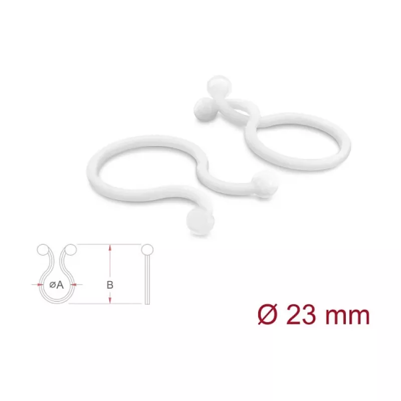 Delock kabelių spiralinė apvija Ø 23 mm permatoma, 100 vnt.