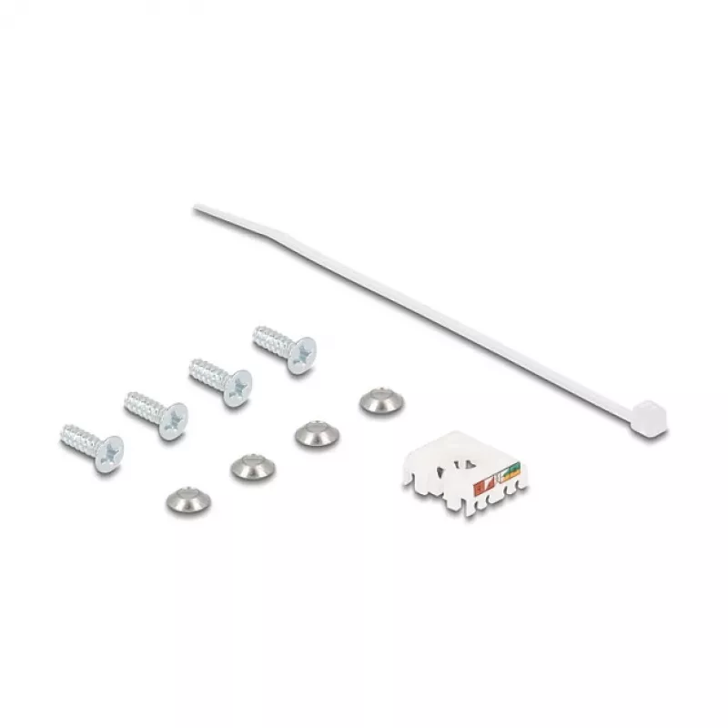 Delock D-Type RJ45 skydinė jungtis Cat.6A STP su LSA montavimu ir IP66 apsauginiu dangteliu