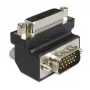 Delock DVI-I 24+5 kontaktų moteriškas į VGA 15 kontaktų vyriškas 90° kampu adapteris – juodas 65425