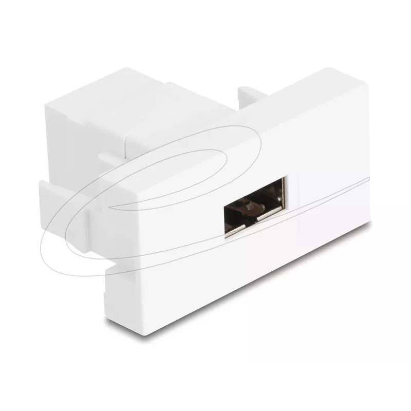 Delock Easy 45 modulis EASY-USB 2.0 Type-A moteriškas į moterišką baltas 90866