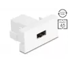 Delock Easy 45 modulis EASY-USB 2.0 Type-A moteriškas į moterišką baltas 90866