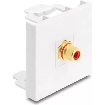 Delock Easy 45 modulis RCA female į RCA female, auksuoti, raudonas/baltas (91818)