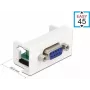 Delock Easy 45 modulinis adapteris 9 kontaktų D-Sub lizdas baltas RAL 9003 81348