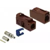 DeLOCK FAKRA F lizdas 25 mm (ilgas) presavimui – Riešuto ruda, RAL 8011 89690