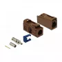 DeLOCK FAKRA F lizdas 25 mm (ilgas) presavimui – Riešuto ruda, RAL 8011 89690