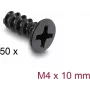 Delock ventiliatoriaus varžtai M4 x 10 mm, 50 vnt., juodi, 60988