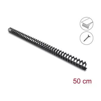 Delock lankstus kabelių kanalas 25 x 26 mm – 50 cm, juodas