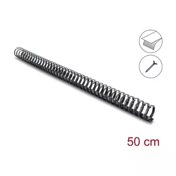 Delock lankstus kabelių kanalas su lipnia juosta ir varžtais 34 x 35 mm – 50 cm, juodas